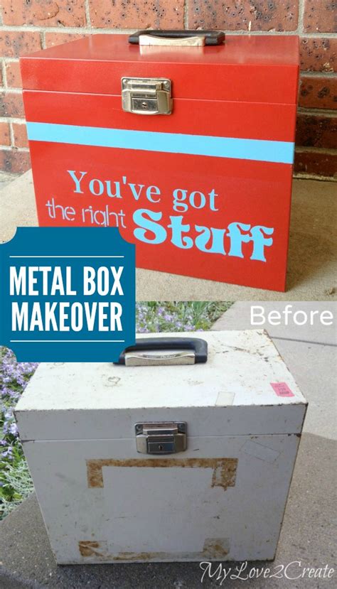 how to decorate a steel box|metal box makeovers.